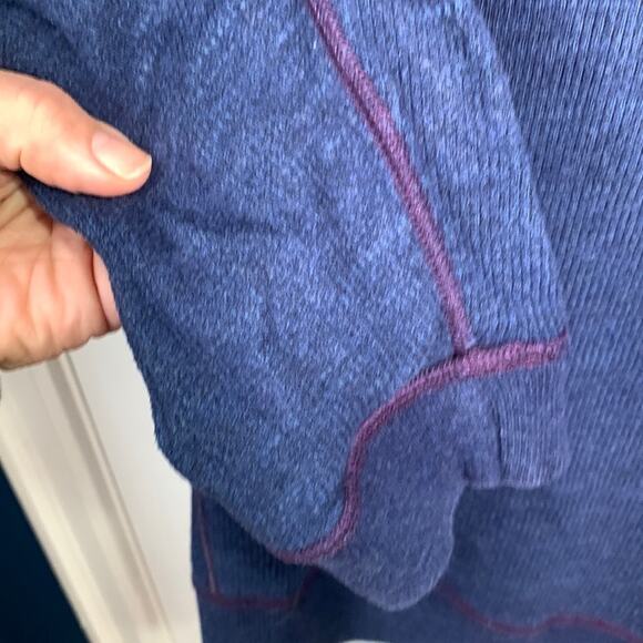 Tommy Bahama Men’s Reversible 1/4 Zip Navy Plum Pullover Sweater M-019 Sz L - Picture 9 of 11